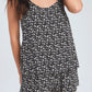 Cotton Satin Printed Pyjama Set - Black