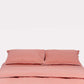 Classic Percale Pillowcase 2pcs- Peach with White Pipe Edge