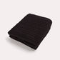 Braid Cable Knitted 100% Cotton Blanket - Black - Ocoza