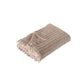 Fresco Cotton Blanket - Beige & White