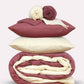Reversible Percale Bedding Set - Carmine & Ecru