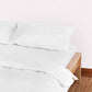 Sateen Stripe - Duvet Cover Set - White