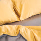 Reversible Sateen Bedding Set - Yellow & Dove Grey