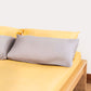 Reversible Sateen Bedding Set - Yellow & Dove Grey