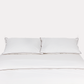 Classic Percale - Duvet Cover Set - White with Anthracite Piped Edge