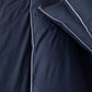 Classic Percale Pillowcase 2pcs- Navy Blue with White Pipe Edge