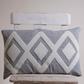 Zigzag Embroidery Cushion Cover - Crayola & Dark Grey