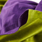 Reversible Percale Duvet Cover - Purple & Green