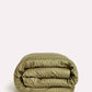 Sateen Stripe - Core Bedding Set (Flat) - Oil Green