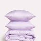 Sateen Stripe - Duvet Cover Set - Lilac