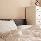 Classic Percale Duvet Cover- White with Peach Piped Edge