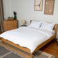 Sateen Stripe Duvet Cover - White