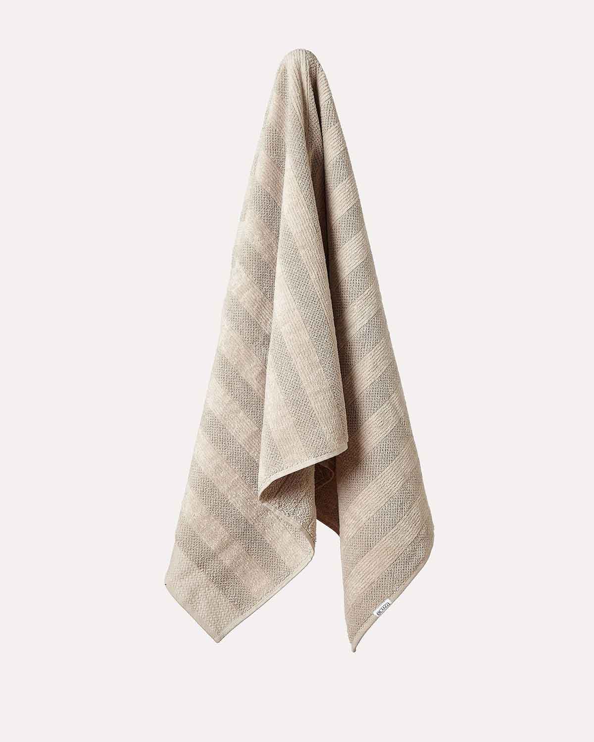 Cotton Velvet Towel Set - Milk Chocolate (2 pieces)
