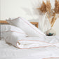 Classic Percale - Core Bedding Set - White with Peach Piped Edge